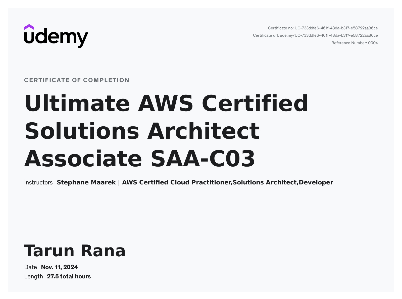 Ultimate AWS Certified Solutions Architect Associate 2025